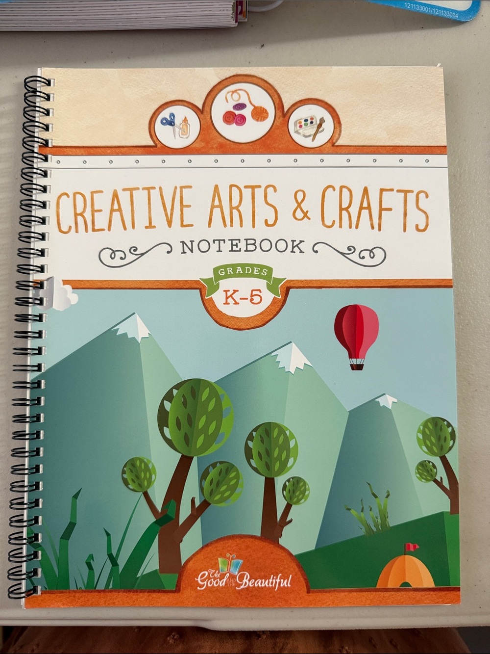 Creative Arts & Crafts Notebook K-5 - Green & Teal Cover